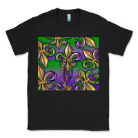 Black Mardi Gras Fleur De Lis Classic Tee - RanaPortraitStore