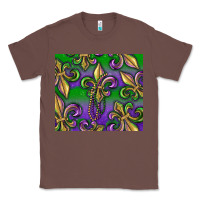 Chestnut Mardi Gras Fleur De Lis Classic Tee - RanaPortraitStore