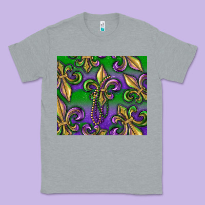 Mardi Gras Fleur De Lis Classic Tee Designed By Ranaportraitstore