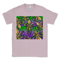 Lilac Mardi Gras Fleur De Lis Classic Tee - RanaPortraitStore