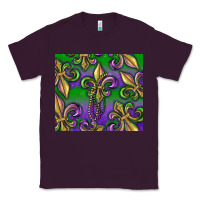 Plum Mardi Gras Fleur De Lis Classic Tee - RanaPortraitStore