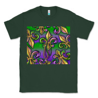 Sports Green Mardi Gras Fleur De Lis Classic Tee - RanaPortraitStore