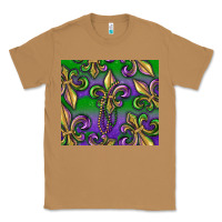 Toasted Coconut Mardi Gras Fleur De Lis Classic Tee - RanaPortraitStore