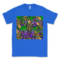 True Royal Mardi Gras Fleur De Lis Classic Tee - RanaPortraitStore