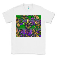 White Mardi Gras Fleur De Lis Classic Tee - RanaPortraitStore