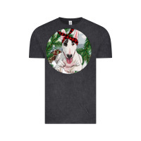 Vintage Black Bull Terrier And Farm Vintage Tee - RanaPortraitStore