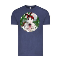 Vintage Denim Bull Terrier And Farm Vintage Tee - RanaPortraitStore