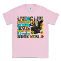 Bubblegum Pink Living Life Somewhere Between Jesus Classic Tee - texasbilliewilder