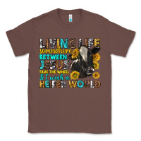 Chestnut Living Life Somewhere Between Jesus Classic Tee - texasbilliewilder