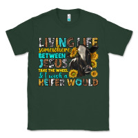 Sports Green Living Life Somewhere Between Jesus Classic Tee - texasbilliewilder