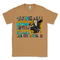 Toasted Coconut Living Life Somewhere Between Jesus Classic Tee - texasbilliewilder