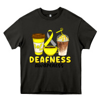 Asphalt deafness awareness coffee cups Heavy Core Tee - Artiststas