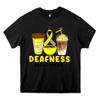 Black deafness awareness coffee cups Heavy Core Tee - Artiststas