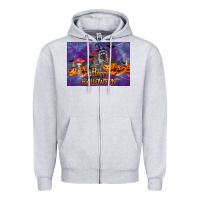 Heather Grey Happy Halloween Raccoon Zipper Hoodie - LillyAllenDesigns