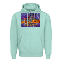 Seafoam Happy Halloween Raccoon Zipper Hoodie - LillyAllenDesigns