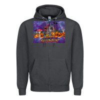 Smoke Happy Halloween Raccoon Zipper Hoodie - LillyAllenDesigns