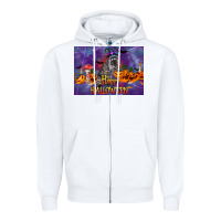 White Happy Halloween Raccoon Zipper Hoodie - LillyAllenDesigns