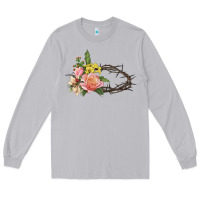 Moon Dust Crown of thorns floral Easter Long Sleeve Tee - CowGirlArtShop