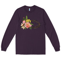Plum Crown of thorns floral Easter Long Sleeve Tee - CowGirlArtShop