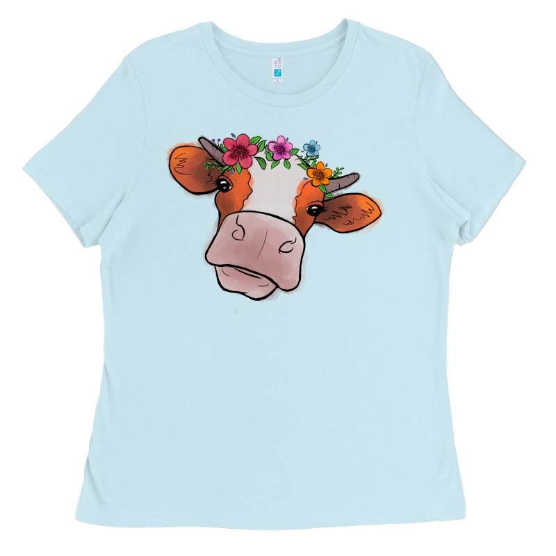 Cow With Flowers Ladies Tee by Bettercallsaul | Teevron