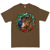 Cacao Longhorn Cow Christmas Premium Tee - RanaPortraitStore
