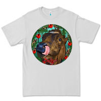 Dove Grey Longhorn Cow Christmas Premium Tee - RanaPortraitStore