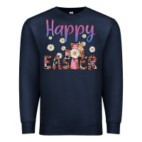 Navy happy easter cross Premium Sweatshirt - Artiststas