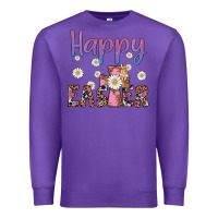 Purple happy easter cross Premium Sweatshirt - Artiststas
