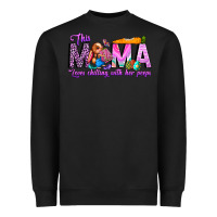 Black This Mama is chilling with her Heavyweight Sweatshirt - CowhideDigitalArt