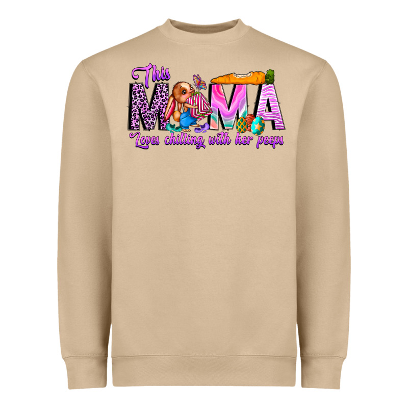 This Mama Is Chilling With Her Heavyweight Sweatshirt by CowhideDigitalArt | Teevron