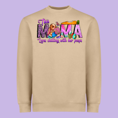 This Mama Is Chilling With Her Heavyweight Sweatshirt Designed By Cowhidedigitalart