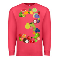 Cardinal Number 3 Fruit 3rd birthday party fruit themed gift Idea Premium Sweatshirt - minhPixels