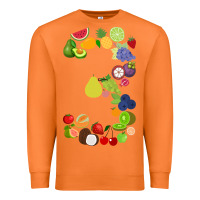Carrot Number 3 Fruit 3rd birthday party fruit themed gift Idea Premium Sweatshirt - minhPixels