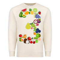 Sandshell Number 3 Fruit 3rd birthday party fruit themed gift Idea Premium Sweatshirt - minhPixels