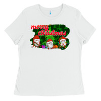 White Merry Christmas - Gnome - Gnome Ladies Tee - Bettercallsaul