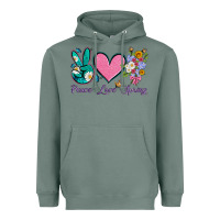 Sage peace love springwith flowers and butterfly Heavyweight Hoodie - Artiststas