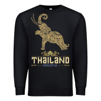 Black Thai Flag Vacation Bangkok Travel Thailand Premium Sweatshirt - minhPixels