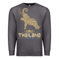 Charcoal Heather Thai Flag Vacation Bangkok Travel Thailand Premium Sweatshirt - minhPixels