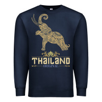 Navy Thai Flag Vacation Bangkok Travel Thailand Premium Sweatshirt - minhPixels