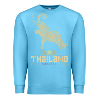 Ocean Blue Thai Flag Vacation Bangkok Travel Thailand Premium Sweatshirt - minhPixels