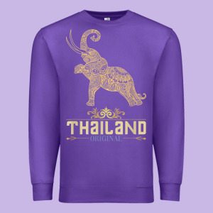 Thai Flag Vacation Bangkok Travel Thailand Premium Sweatshirt Designed By Minhpixels
