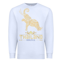 White Thai Flag Vacation Bangkok Travel Thailand Premium Sweatshirt - minhPixels