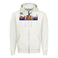 Oatmeal Heather Happy Halloween Raccon Zipper Hoodie - LillyAllenDesigns