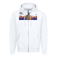 White Happy Halloween Raccon Zipper Hoodie - LillyAllenDesigns