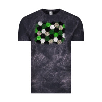 Cloud Black Soccer leopard glitter background Vintage Tee - HowdyJamesFarm