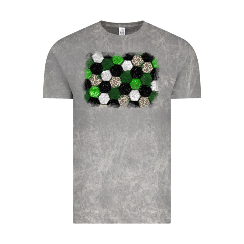 Soccer Leopard Glitter Background Vintage Tee by HowdyJamesFarm | Teevron
