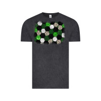 Vintage Black Soccer leopard glitter background Vintage Tee - HowdyJamesFarm