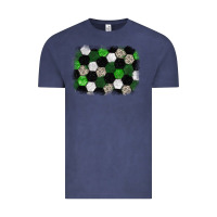 Vintage Denim Soccer leopard glitter background Vintage Tee - HowdyJamesFarm