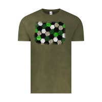 Vintage Olive Soccer leopard glitter background Vintage Tee - HowdyJamesFarm