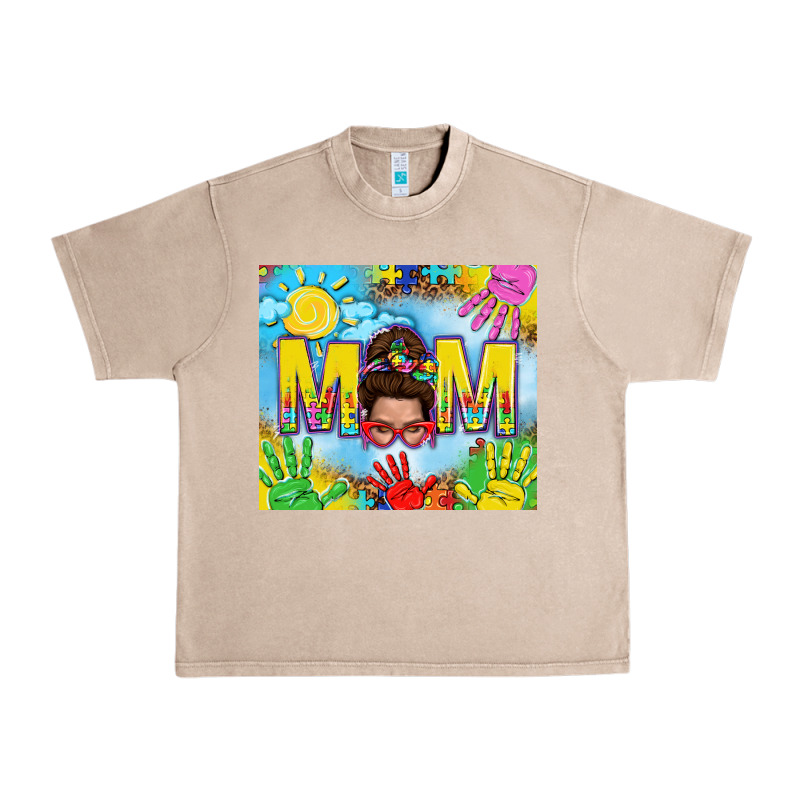 Messy Bun Autism Mom 20oz Skinny Tumbler Urban Heavy Tee by TumblerDesignByShophia | Teevron